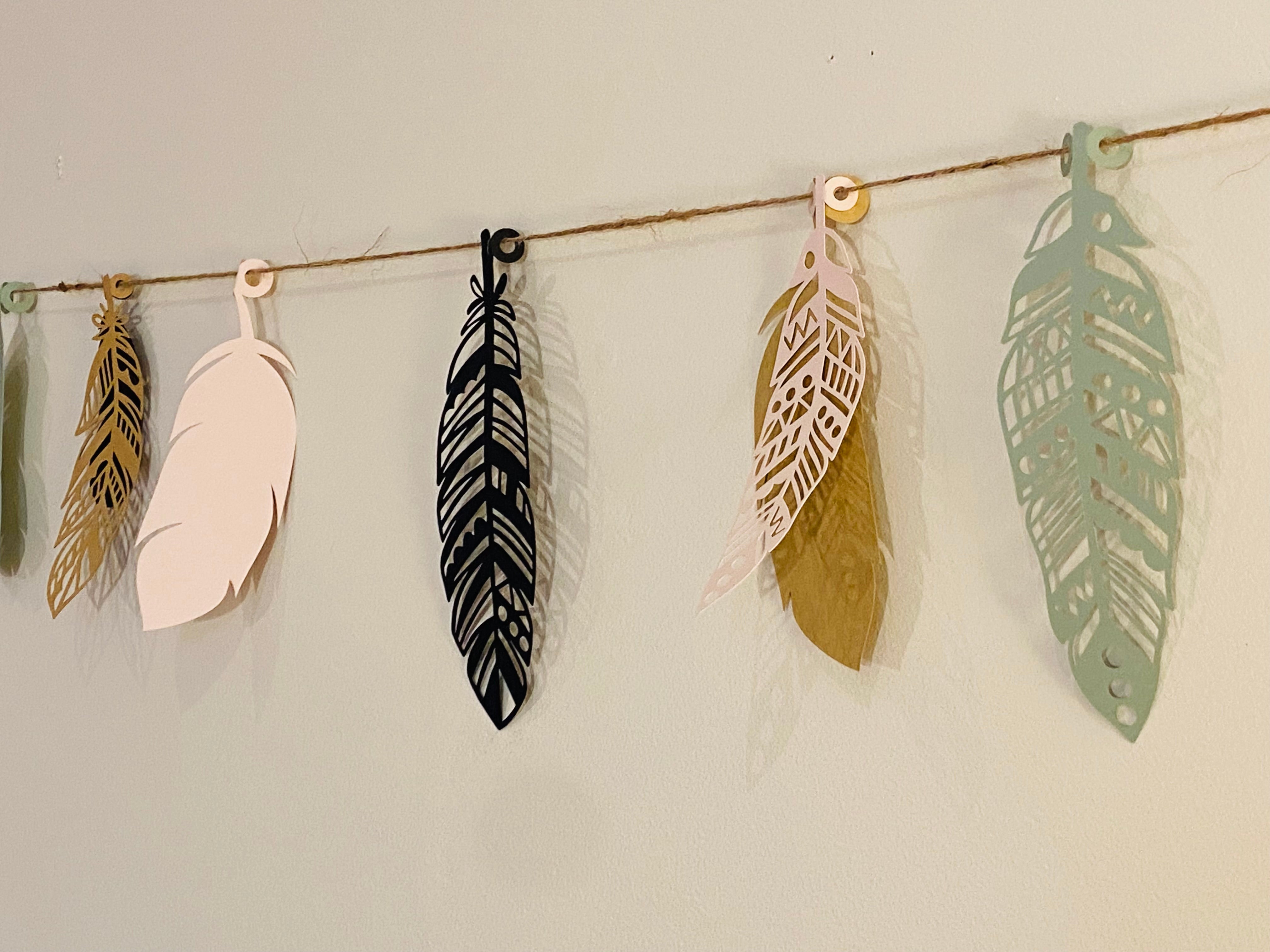 Boho Chic Paper Feather Garland