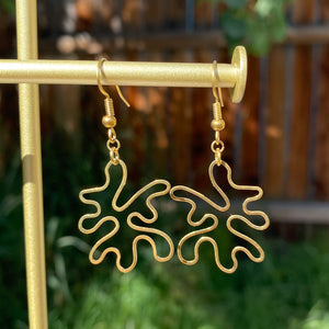 Abstract Brass Earring Collection