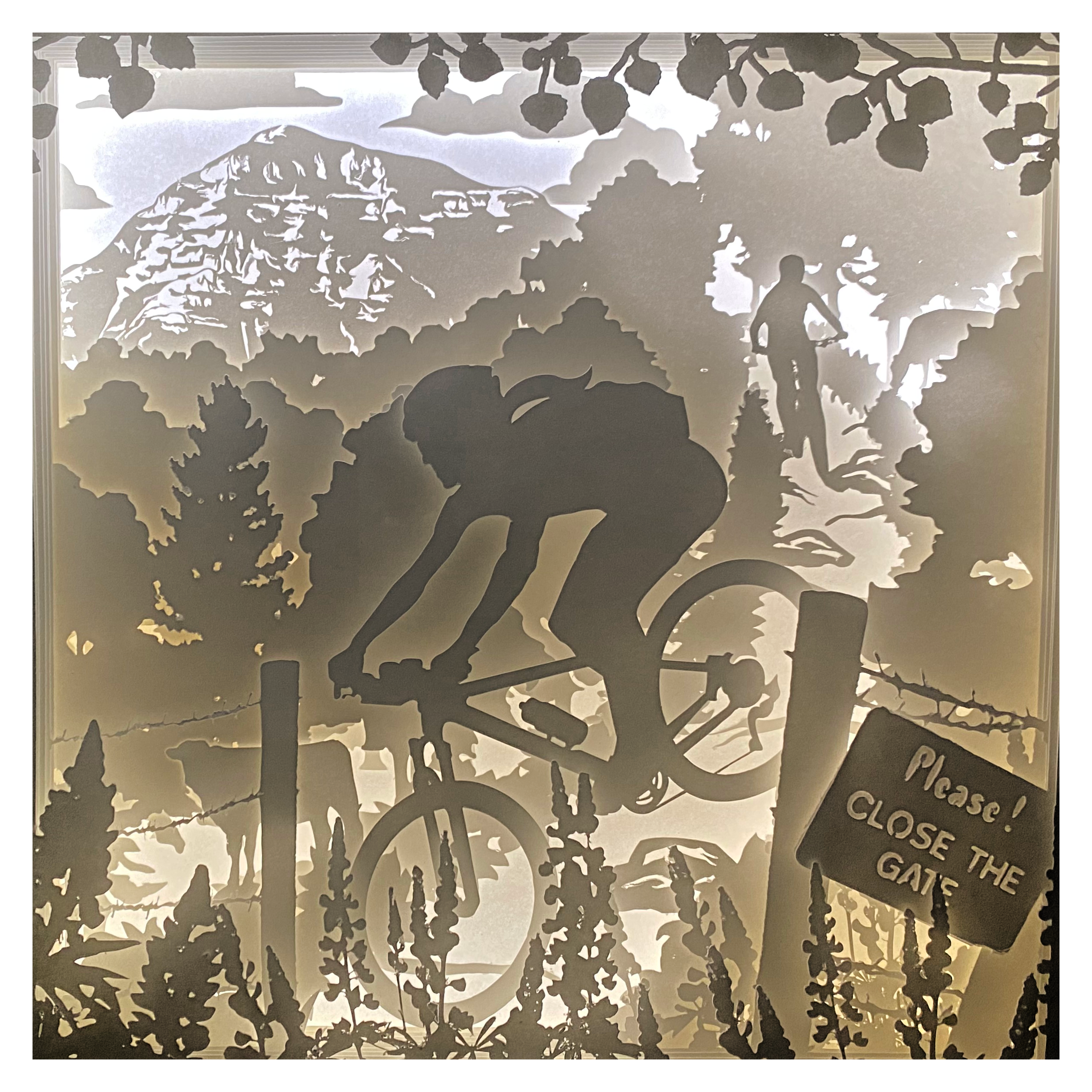 Mountain Biker Art Print