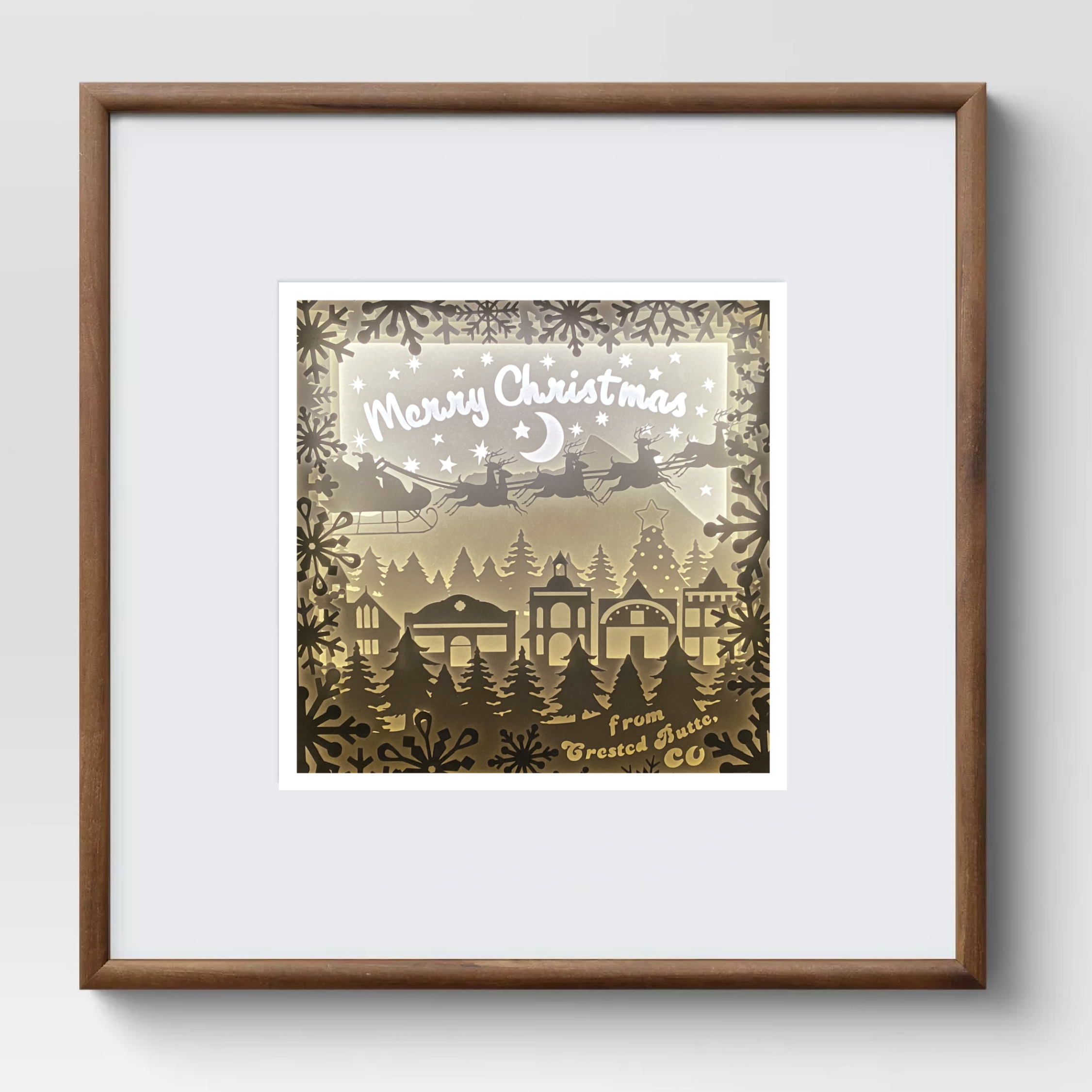 Merry Christmas from Crested Butte, CO art print