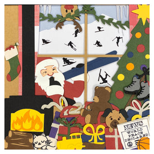 Santa Ski Christmas Cards- 5 Pack